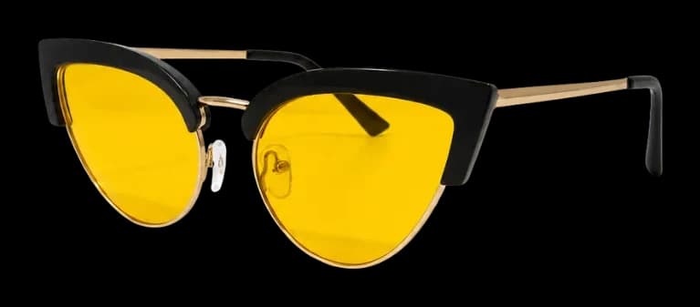 NEUROS Amber cat eye negru, de sus