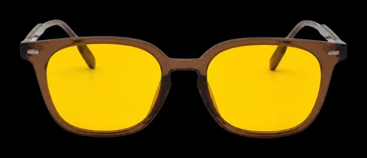 NEUROS Amber unisex pătrat maro, din față